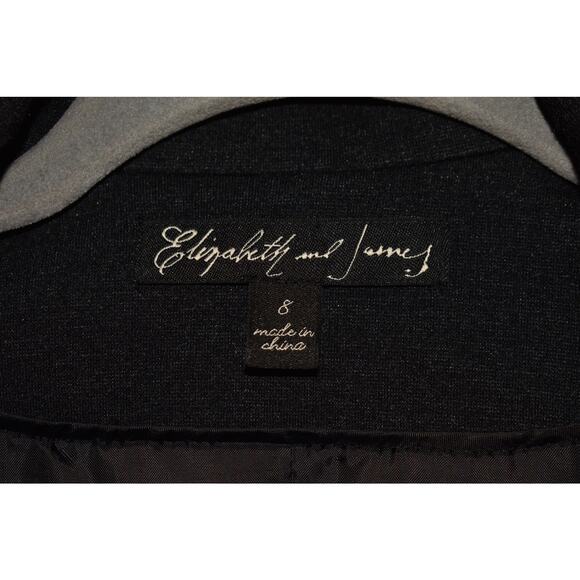 ELIZABETH AND JAMES $465 Ruched 3/4 Sleeves Ponte Knit Blazer Gray Size 8 - Picture 4 of 4